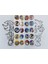 6 Adet Stickerli Boyama Kitabı 12 Li Kuru Boya Kalemi AD5010 4