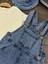 Bebek Denim Salopet Takım Şapkalı 3’lü Yazlık Kombin 4