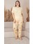Sari Kısa Kollu Limon Desenli Battal Pijama Takımı Milan Kumaş 2