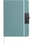 Hermo Deri Çizgili Defter: Ivory Sayfalar, Siyah Detaylar 14,5 x 21 cm Mavi 1
