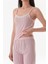 Kalın Çizgili Askılı Dantelli Pijama Takımı 5