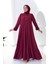 Düğme Detaylı Elbise 6028 Bordo 1