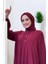 Düğme Detaylı Elbise 6028 Bordo 4