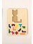 Ahşap Eğitici Puzzle | 3’ü 1 Arada Şekiller, Renkler ve Hayvanlar Yapboz | Montessori 3+ Yaş Oyuncak 2