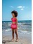 Kız Çocuk Fiyonk Detaylı Kalp Desenli Bikini Takımı 1