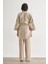 Desenli Mizalle Örgü Nakışlı Bej Rengi Premium Kimono Ceket 5