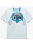 Lisanslı Stitch Baskılı Kısa Kollu Bisiklet Yaka Tişört 2