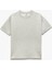 Viskon Karışımlı Bisiklet Yaka Basic Kısa Kollu Oversize Sweatshirt 1