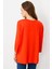 Kadın Sıfır Yaka Nakışlı Penye Bluz Mercan 3