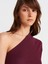31842 Pile Detaylı Asimetrik Top-Bordo 3