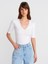 31843 V Yaka T-Shirt-Beyaz 1