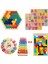 YZ02-2 Stili Yeni Renkli Ahşap 3D Bulmaca Geometrik Şekil Tangram Mozaik Puzzle Çocuklar Ahşap Oyuncak Bebek Montessori Eğitici Oyuncaklar Için E-Ticaret Başlığı (Yurt Dışından) 2
