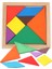 Rastgele 1 Adet Tarzı Montessori Ahşap Tangram 7 Parça Bulmaca Oyunu Renkli Kare Iq Oyun Zeka Sorusu Eğitici Oyuncaklar - Çocuklar Için (Yurt Dışından) 2
