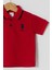 Erkek Bebek Kırmızı Tişört Günlük Stil U Yaka Kısa Kol %100 Pamuk 2