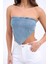 6222 Kot Crop-Mavi 5