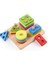 Macaron Meydanı Hisse Stili Sıcak Satış Bebek Oyuncak Ahşap Tren Kamyon Seti Geometrik Sıralama Tahtası Montessori Çocuk Eğitim Oyuncak Yığılmış Bulmaca Çocuk Hediyesi (Yurt Dışından) 4
