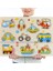D23 Stili Bebek Ahşap Puzzle Oyuncakları Jigsaw El Tutma Tahtası Seti Çizgi Film Araç Deniz Hayvan Eşleştirme Oyuncak Erken Öğrenme Bulmacaları Çocuklar Için (Yurt Dışından) 1