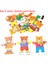 Dört Ayı Stili Çocuklar Ahşap Oyuncak Ahşap Puzzle Set Bebek Eğitici Oyuncaklar Ayı Kıyafet Değiştirme Bulmacalar Sıcak Satış (Yurt Dışından) 3