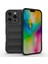 Apple iPhone 16 Pro Max Ile Uyumlu Kılıf Tpu Oyuklu Arka Yüzey Z-Etnik Esnek Silikon Kapak Apple iPhone 16 Pro Max Için O-Tto Prime Silikon Kılıf Siyah 1