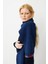 Kadın Kenarı Tığlamalı Püsküllü Yün Kaşkol P.mavi 4