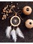 Doğal Ahşap El Yapımı Araba Süsü Rüya Kapanı | Düş Kapanı | Dikiz Ayna Süsü | Dreamcatcher | 9 cm 3