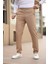 Düğmesiz Kareli Kumaş Vizon Mavisi Jogger Pantolon 1