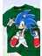 Baskılı Tişört Şort ve Sonic Maskeli Yeşil Renk Çocuk Takım 2