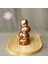 6307 El Yapımı Bakır Taş Motifli Dekoratif Biblo / Vazo - 18 x 9 cm 1