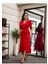 Rose's Boutiqe All About Women Kadın Kruvaze Yaka Midi Boy Kuşaklı Krep Elbise 120 cm 2