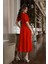 Rose's Boutiqe All About Women Kadın Kruvaze Yaka Midi Boy Kuşaklı Krep Elbise 120 cm 5