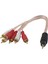 3.5 mm Stereo Erkek - 6 Tos Erkek 5+1 Ses Sistemi Kablosu 3