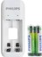 Phılıps SCB2070NB/00 2li 2 Adet x Aaa 700MAH Pilli - Pil Şarj Cihazı 2