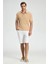 Saf Keten Kum Rengi Polo Yaka T-Shirt 2