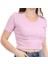 15277721 Genis Yaka Fitilli Kumas Bayan Body - Lila 1