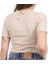 15277721 Genis Yaka Fitilli Kumas Bayan Body - Toprak 2