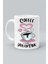 Kahve Benim Sevgilim Coffee Is My Valentıne Tasarım Baskılı Beyaz Klasik Kupa Bardak 1