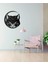 Modern Kedi Tasarımlı Metal Duvar Saati, 40 x 40 Cm, Siyah, Dekoratif Ev ve Ofis Aksesuarı 1
