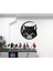 Modern Kedi Tasarımlı Metal Duvar Saati, 40 x 40 Cm, Siyah, Dekoratif Ev ve Ofis Aksesuarı 3