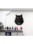 Kedi Temalı Mother Of Cats Modern Tasarımlı Modern Dekoratif Metal Duvar Saati 3