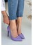 Hillar Lila Cilt Stiletto Ayakkabı - Lisinya 2