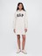 Kadın Bej Vintage Soft Gap Logo Sweatshirt Elbise 1
