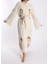 Bornoz ,Plaj Kıyafeti,Kimono , Kaftan ,Sabahlık Kahverengi Buda Desen Baskılı 4