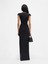 Şık Uzun Poğaça Desenli Elbise Drapeli Off The Shoulder Tasarım 3