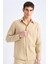 %100 Keten Regular Fit Polo Yaka Yazlık Uzun Kollu Gömlek D9925AX25SP 3
