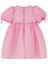Çocuklar Için Puff Kollu Doku Detaylı Organze Elbise 2