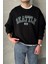 Erkek Seattle Baskılı Oversize Sweatshirt 1