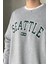 Erkek Seattle Baskılı Oversize Sweatshirt 4