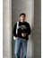 Erkek Seattle Baskılı Oversize Sweatshirt 2