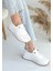 Tone Beyaz Cilt Bağcıklı Spor Ayakkabı - 1