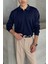 Erkek Polo Yaka Fitilli Oversize Triko Kazak 1